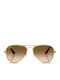 Ray Ban Unisex Ochelari de soare cu Auriu Cadru și Maro Degrade Lentilă
