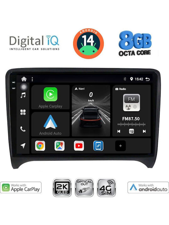 Digital IQ Auto-Audiosystem für Audi E-Commerce-Website 2007-2015 (Bluetooth/USB/WiFi/GPS/Apple-Carplay/Android-Auto) mit Touchscreen 9"