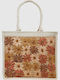 Verde Stoff Strandtasche Beige