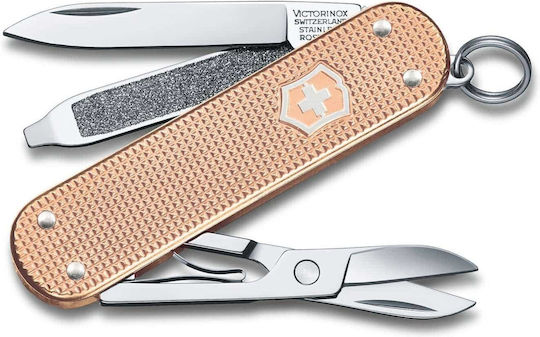 Classic Sd Alox Schweizer Armee-Messer 58 Mm 5 Funktionen Metallkörper Rosa Fresh Peach