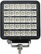LED Square Waterproof Car Headlight 12v-24v 15w 30 SMD 11cm Black