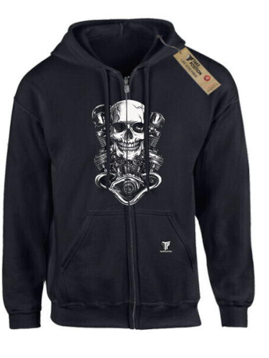 V Motor Demon Black Hoodie Sweatshirt Jacket for Adults