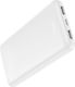 XO PB312 Power Bank 10000mAh με 2 Θύρες USB-A και Θύρα USB-C Λευκό