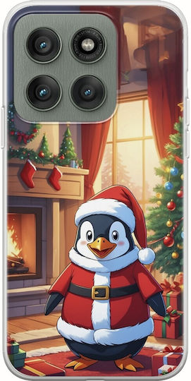 Xmas Animals Penguin Motorola Edge 60 Fusion 5G Flexible TPU Transparent Silicone