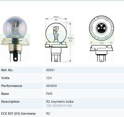 Bulb Four Simple 12v 45/40w P45t R2 Tr Ifa