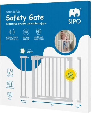 Sipo Security Door in White Color 1pcs