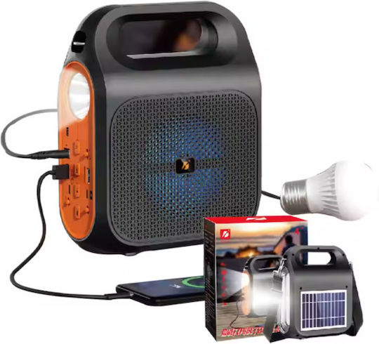 Boxă Portabilă Panou Solar Bec Lanternă Încărcare Dispozitive Usb