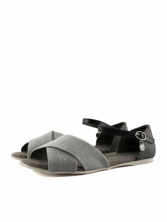 Women's Flat Sandals in Gray Color