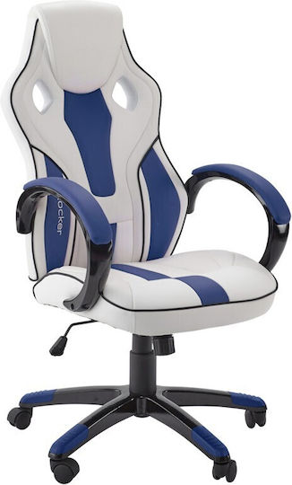 X-Rocker Maverick Καρέκλα Gaming Δερματίνης White And Blue