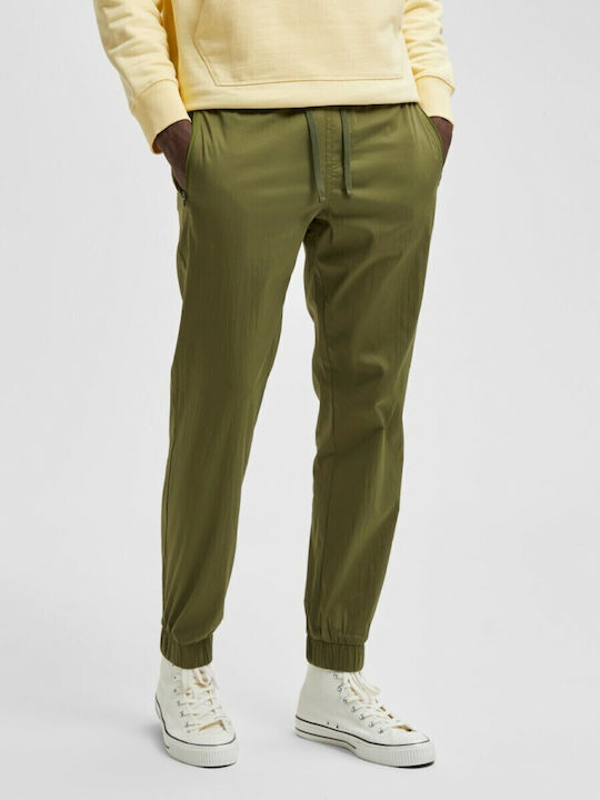 Hose Elastisch in Schlanker Passform Olive