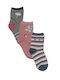 Join Kids' Socks Pink - Grey 3 Pairs