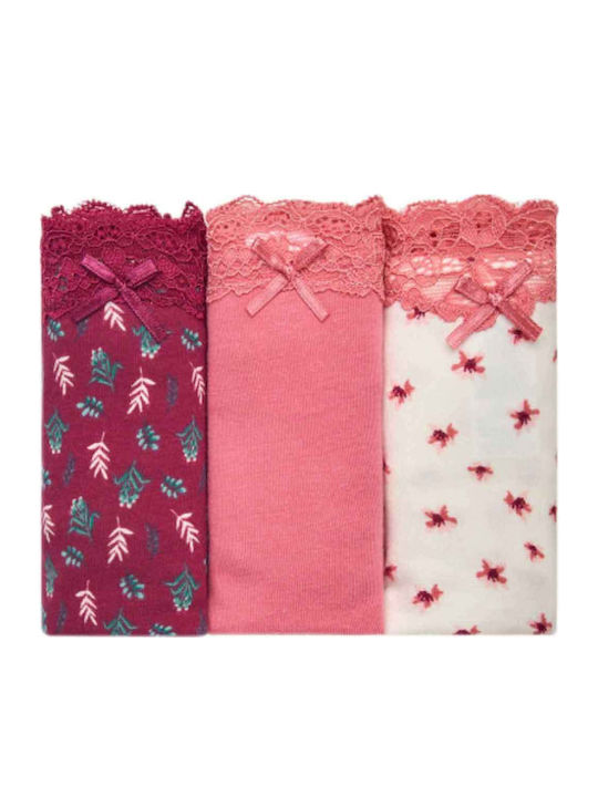 Promise Βαμβακερά Women's Slip 3Pack with Lace ...