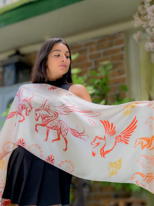 Kalfas Luxury Silk Μαντήλι Γυναικείο Μεταξωτό Φ...