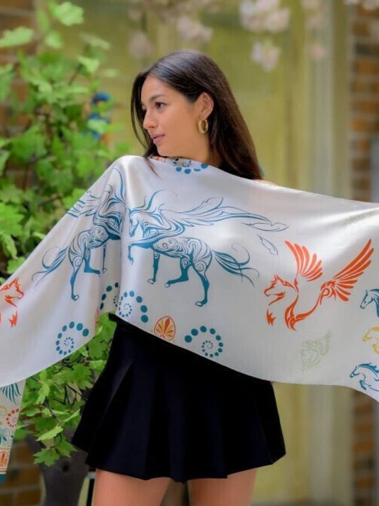 Kalfas Luxury Silk Pure silk scarf Women's Silk...