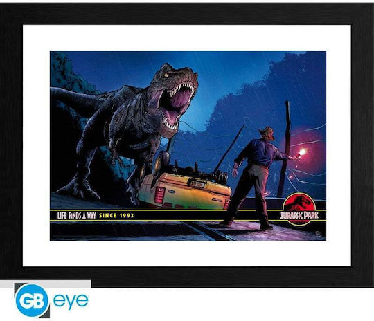 Jurassic Park Framed Print Alan Grant Vs T-rex 30x40 x2 Fan Shop Merchandise Jurassic Park Framed Print Alan Grant Vs T-rex 30x40 x2 Fan Shop Merchandise