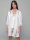 Milena by Paris Summer Bridal Women's Satin Robe Ivory Coast