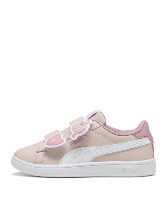PUMA Smash 3.0 Παιδικά Sneakers με Σκρατς Ροζ