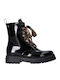 Kinderstiefel mit Schnürsenkeln Schwarz