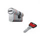 Mauer Lock Cylinder Security Elite 2 Red Line 77mm (31-46) Silver