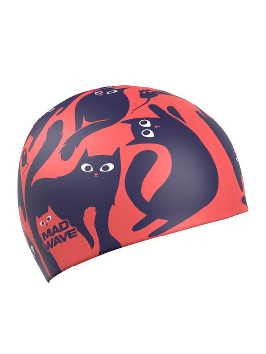 Mad Wave Swimming Cap Cats Mad Wave Red