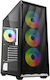 Sharkoon VK4 ARGB Gaming Midi Tower Κουτί Υπολογιστή με Πλαϊνό Παράθυρο Μαύρο