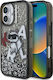 Karl Lagerfeld Liquid Glitter Umschlag Rückseite Kunststoff / Silikon Schwarz (iPhone 16)