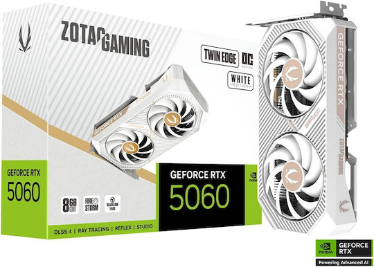 Zotac GeForce RTX 5060 8GB GDDR7 Twin Edge OC White Κάρτα Γραφικών