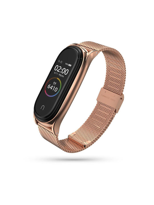 Curea Milanese Cu Cataramă Xiaomi Mi Band 7 Rose Gold
