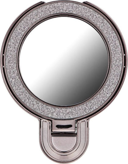 Phone Stand Circle Mirror Stick-on Black Oem