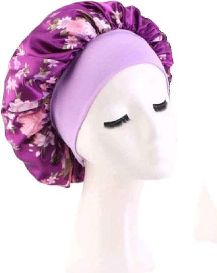 Damen Stoff Turban Schlaf Haar Stirnbänder Floral Lila