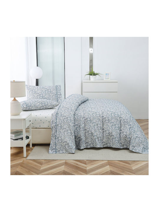 Liolios Home Sheet Sets Queen 245x270cm. Gray 4pcs