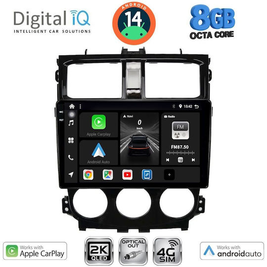 Digital IQ Ηχοσύστημα Αυτοκινήτου για Mitsubishi Colt 2013-2023 (Bluetooth/USB/WiFi/GPS/Apple-Carplay/Android-Auto) με Οθόνη Αφής 9"