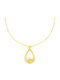Eforo Charm with design Tear from Gold 14K with Zircon