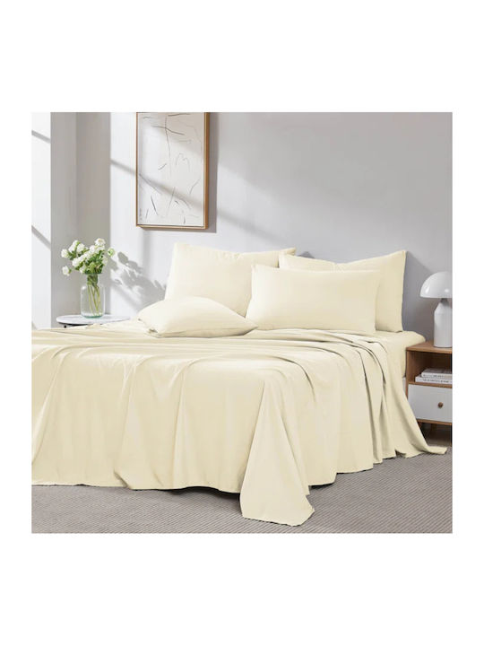 Kotonia Home Cearșaf Super dublu 220x240cm. Ivory