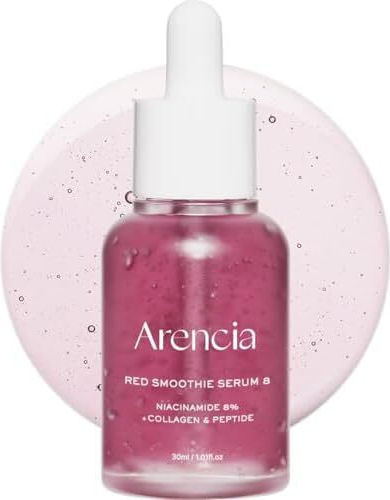 Arencia Fresh Red Smoothie Serum 8 Anti-Aging Serum Gesicht mit Niacinamid für Straffung 30ml