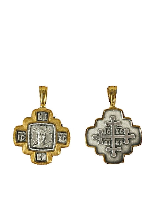 Cross with the Crucified from Gold Plated Silver