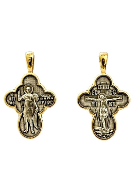 Cross with the Crucified from Gold Plated Silver