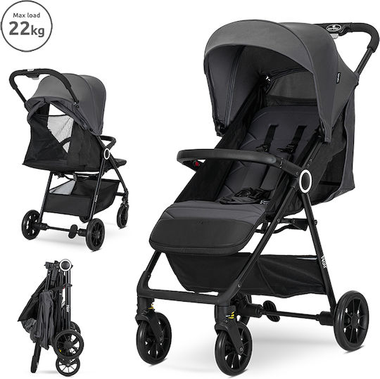 Lorelli Noir Baby Stroller Suitable for Newborn Gray