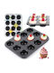 Orion Φόρμα Ζαχαροπλαστικής για Cupcakes/Muffins 12 Θέσεων 35x26.5x3εκ.