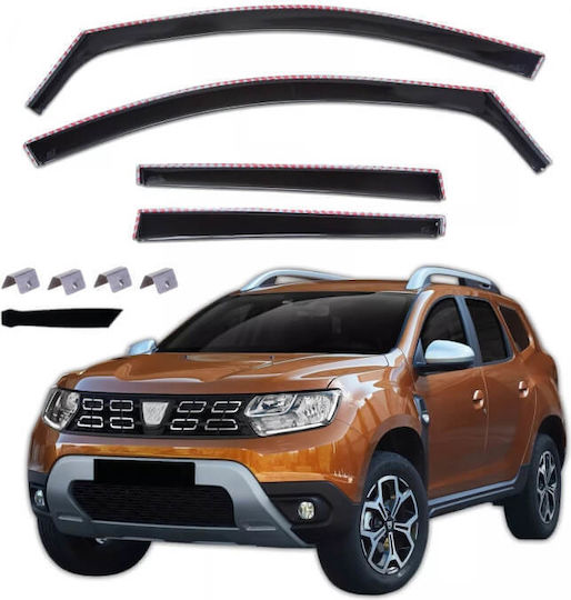 Carner Set of Windbreakers Front and Rear Car for Dacia Duster 2018-2023 4pcs