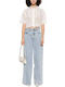 Women's Short Sleeve Shirt Off White/beige