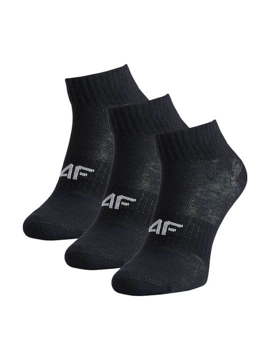 4F Αθλητικές Κάλτσες Μαύρες 3 Ζεύγη