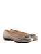Leather Ballerinas Gray