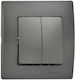 Makel Lillium Double Wall Switch with Frame Aller Retour