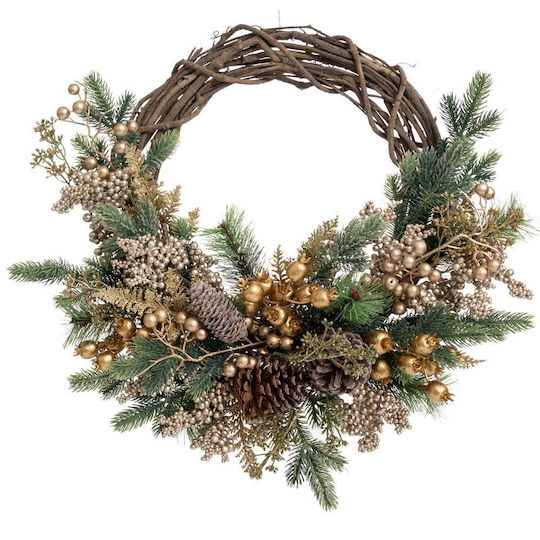 Iliadis Weihnachtsdekoration Kranz mit Durchmesser 50cm. Champagnerfarben
