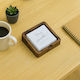 Office Organizer Note Paper 9*9cm Solid Walnut Wood Handmade Desk Holder