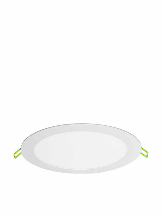 Vivalux Round Recessed LED Panel 18W with Natural White Light 4000K 22.3cm