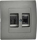 Lillium Socket Tf RJ11+Data RJ45 C6 Anthracite ...