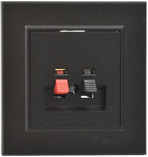 Karea Πριζα Ηχειων Μαυρο Ματ Makel 2-m57054080