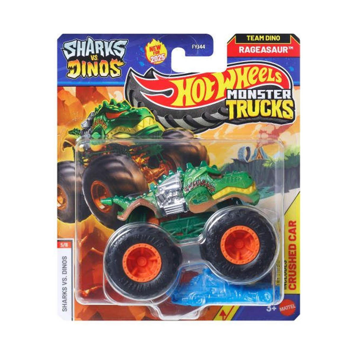 Hot Wheels Sharks Vs Dinos Toy Car Monster Truck Rageasaur JCD74